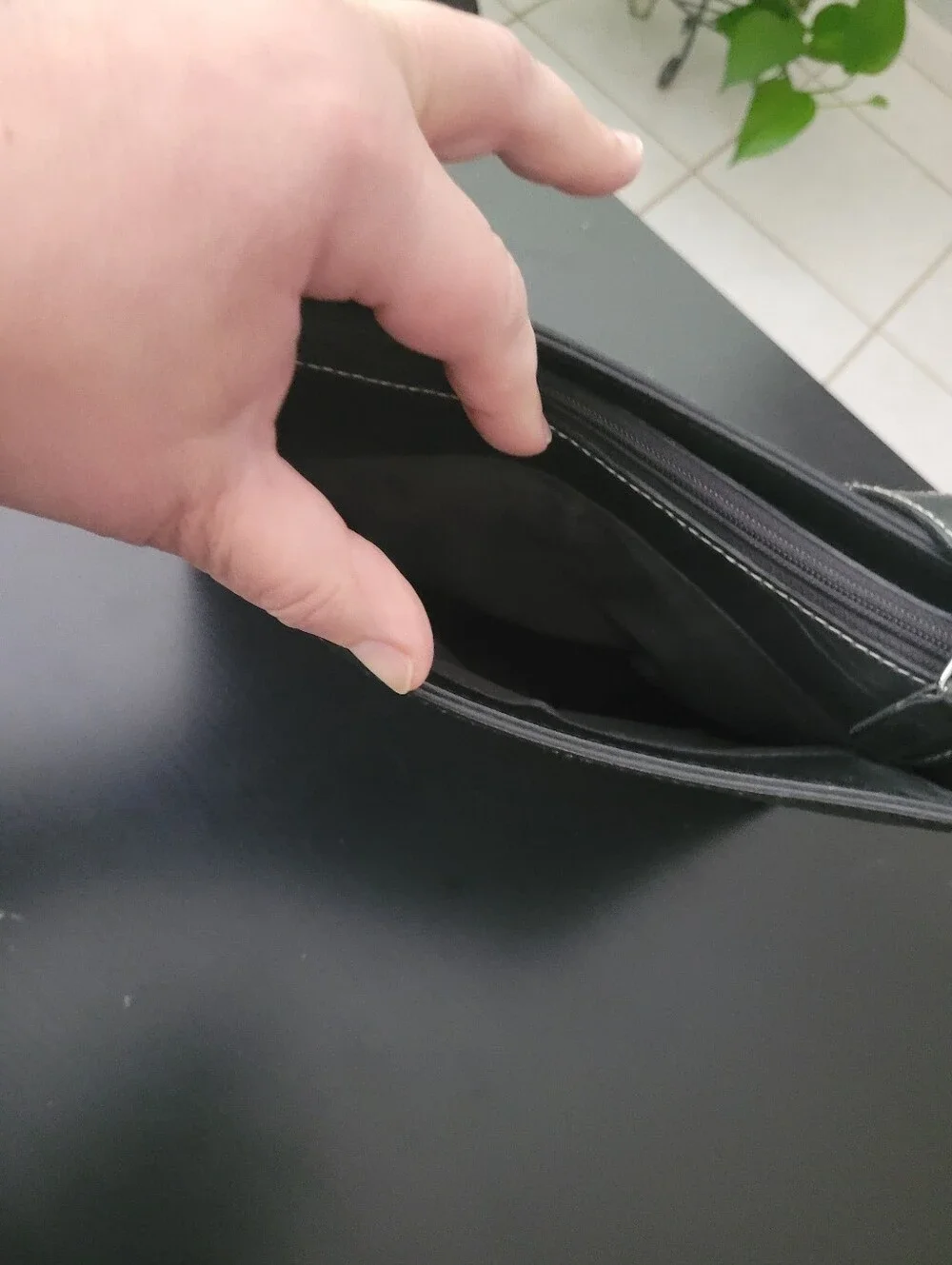 Ralph Lauren Black Leather Handbag